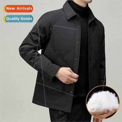 Men down jacket fall winter dad installed 2023 new cadres in