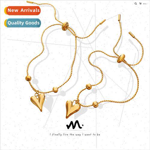 Tanium steel does not lose color French niche hjewelry women