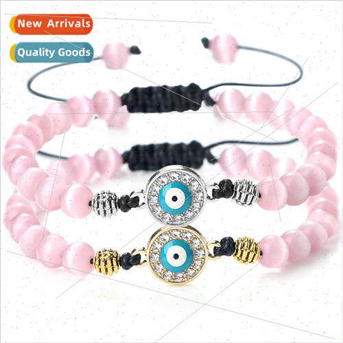 Jewelry Diamonds Devil Eye Men Bracelet Peace Buckle Tiger E