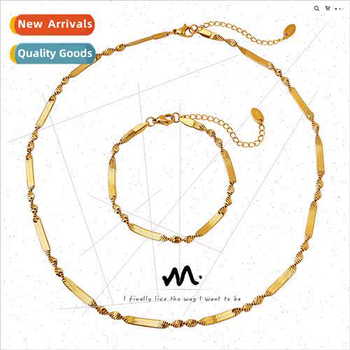 Europe ins creative niche nd patchwork snakebone chain neckl
