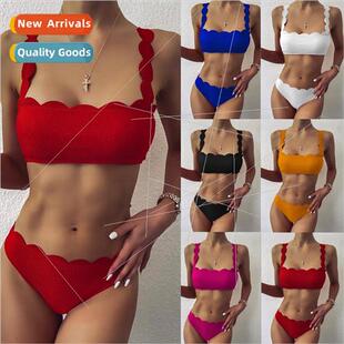 Swimsu W63 Womens Bikini Sexy Spl Flower Cut Color