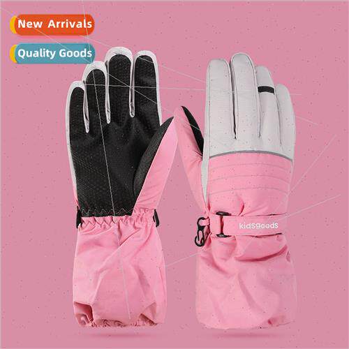 Middle large children warm gloves winter outdoor ski gloves