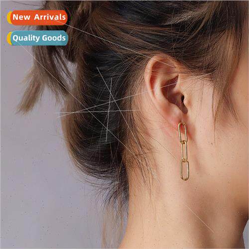 Europe simple fall winter thin chain earrings female earring