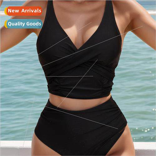 2023 New iEurope Solid Color Backless High Waist Sexy Bikini