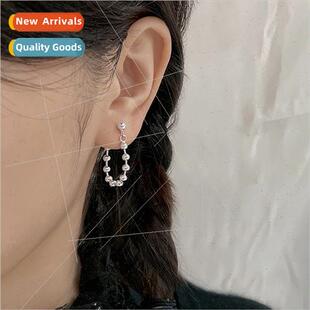 Back Hanging Exmely Bead mpl INS Chain Female Round Earrings