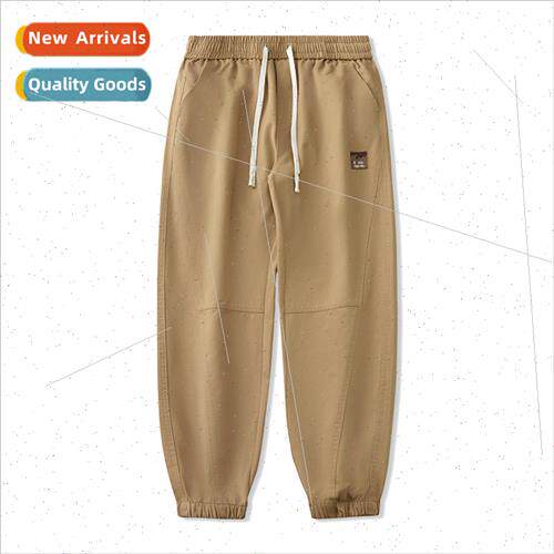 Japan work pants son men  spring fall drawstring feet cotton