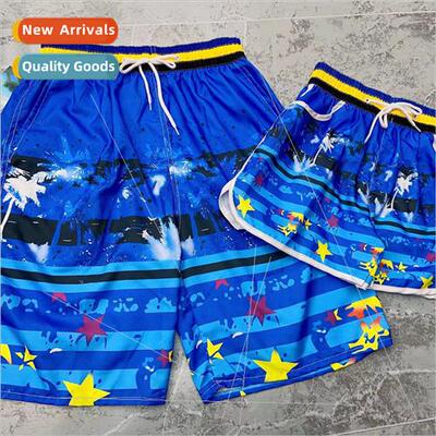 Beach pants couple mens five swim trunks seaside surfing qui