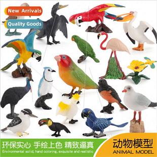 solid wildlife macaws kingfisher boobies hand-do model decor