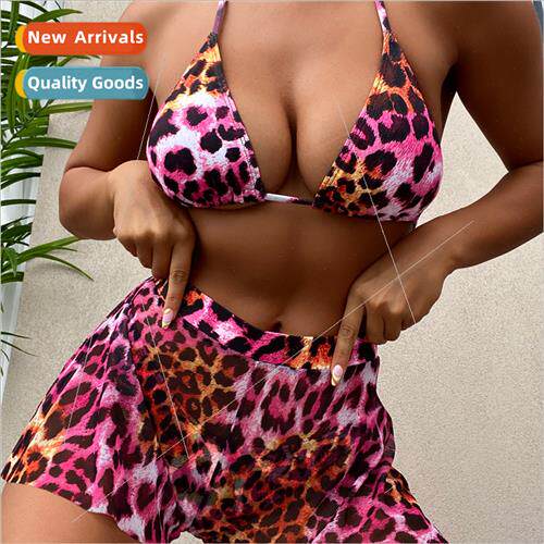 Leopard print 3-piece separates swimsu bikini i LZ693