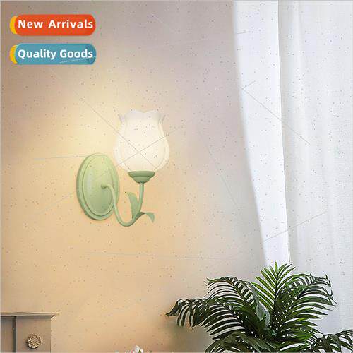Cream wind fresh bell orchid wall lamp modern simple retro b