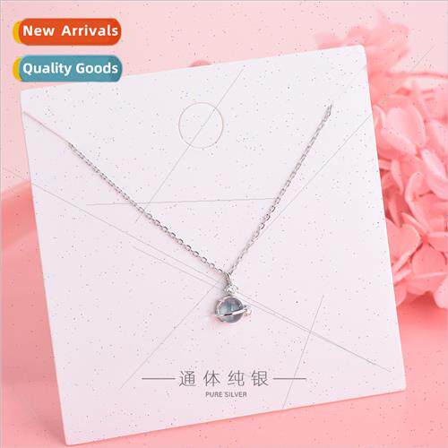 s925 silver Korea crystal universe necklace mori asteroid zi