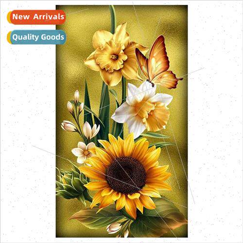 Sticky diamond cross stch creative diy entryway wall art sun