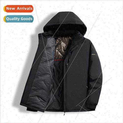 Large size men cotton jacket hooded jacket winter new loose