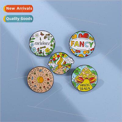 Exquise cartoon flowers letters series girls badge jacket ba