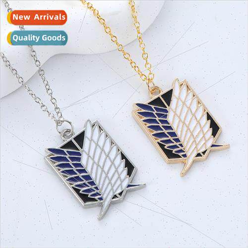 Model Investigative Corps  Necklace Wings dom lver Blue Lacq