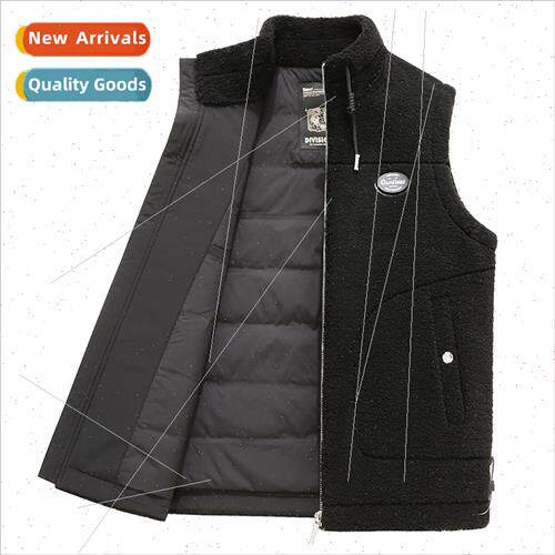 Autumn winter  stand-up collar down vest men sleeveless down