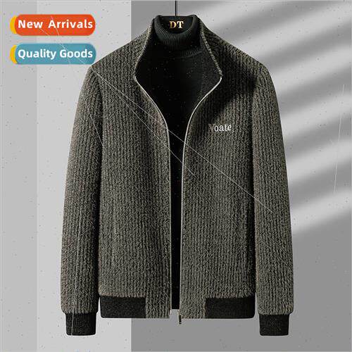 Autumn winter short gold mink jacket men fat plus size thick