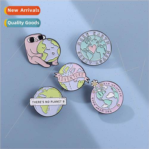 Creative cartoon irregular badge trinkets protect ocean prot