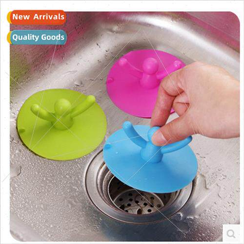 Cute ltle man can lift sink plug plug silicone floor drain c