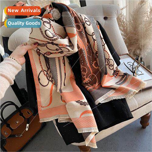 New light luxury wind faux cashmere chain shawl female ~ ver