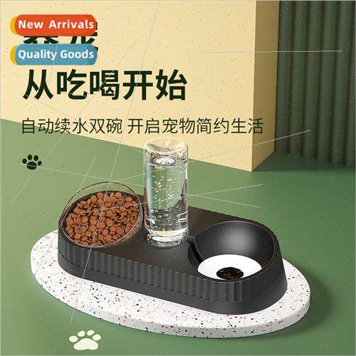 Cat Bowl Double Bowl Automatic Food Bowl Food Set Dog Bowl C