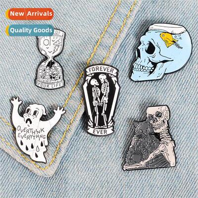 Europe Uned States New punk retro skull fish tank hourglass