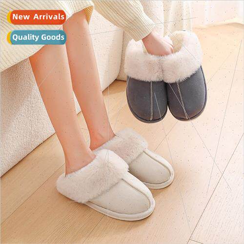 Cotton slippers women fall winter household plush home coupl