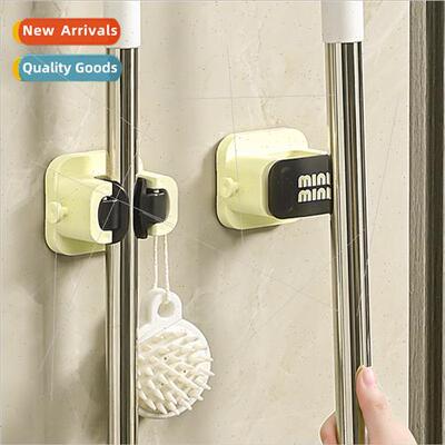 Suction cup mop hooks no hole bathroom storage artifact stic