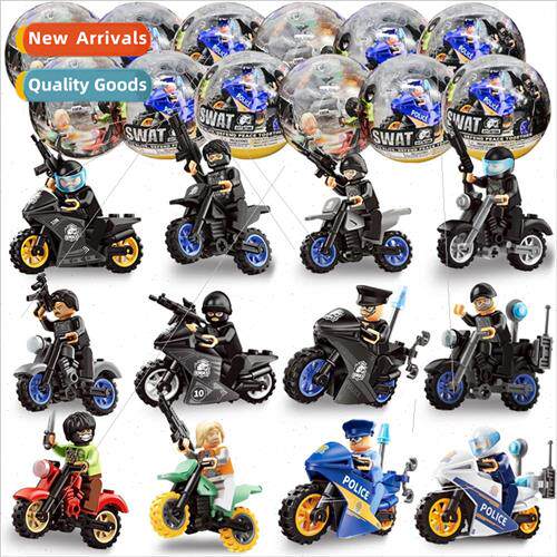 Puzzle particles building blocks figurines twisted egg polic