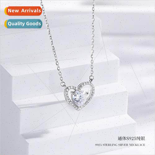 heart s925 silver necklace women hundred niche fashion to se