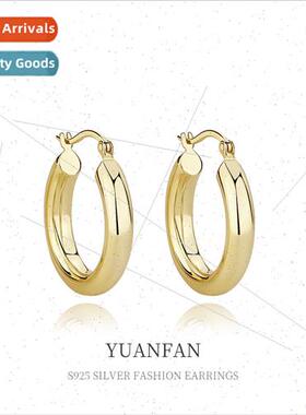 S925 silver earrings female Europe cold wind retro fashion g