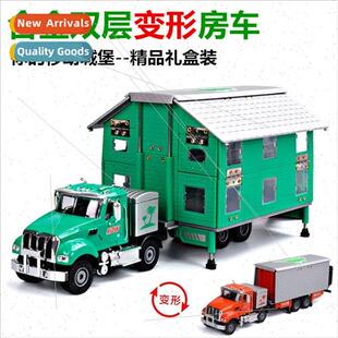 1:50 alloy single-double transming caravan model simulation