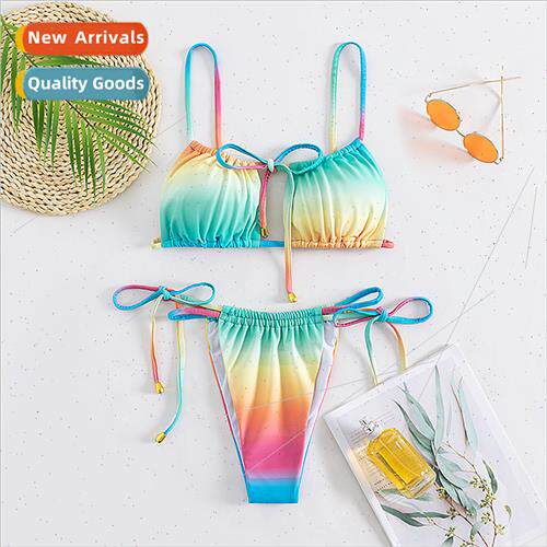 2023 New Swimsu Womens Spl Tie Swimsu Small Clear Style Beac