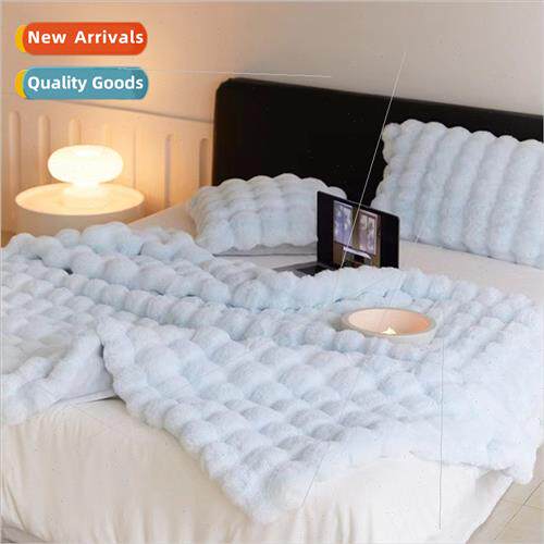 Autumn winter Tuscany straight fur blanket sofa blanket leis