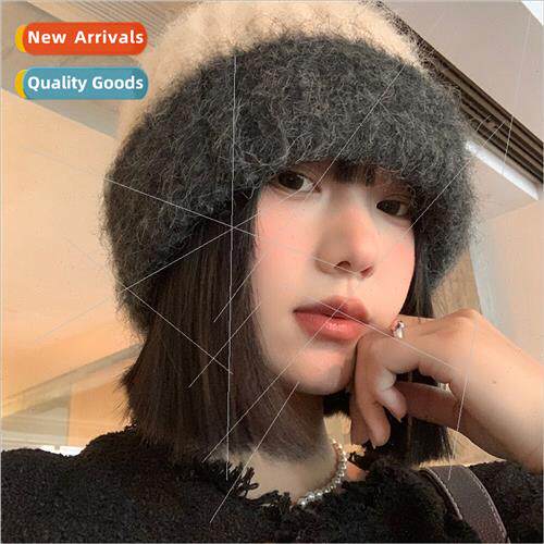 Japan colorful plush hat female autumn winter Korea  wildly