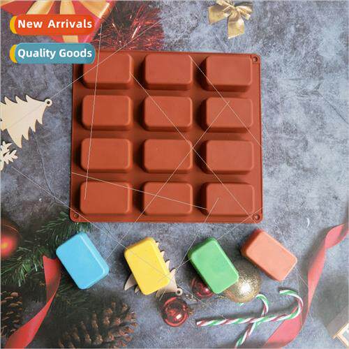12-link Soap Rectangular licone Mold Cake Pastry Baking Roun