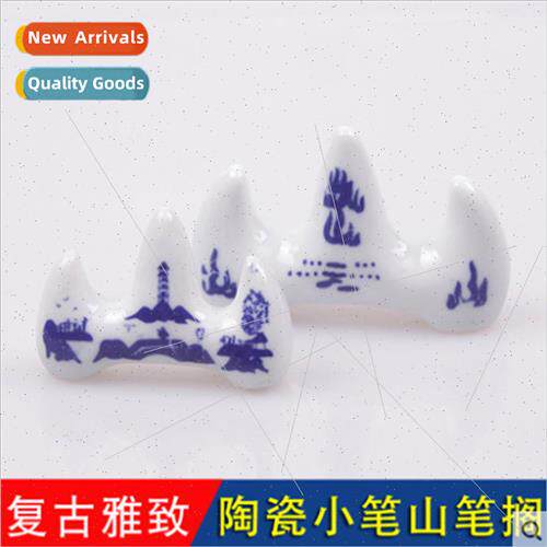 ceramic ornaments mountain-shaped pen holder celadon porcela