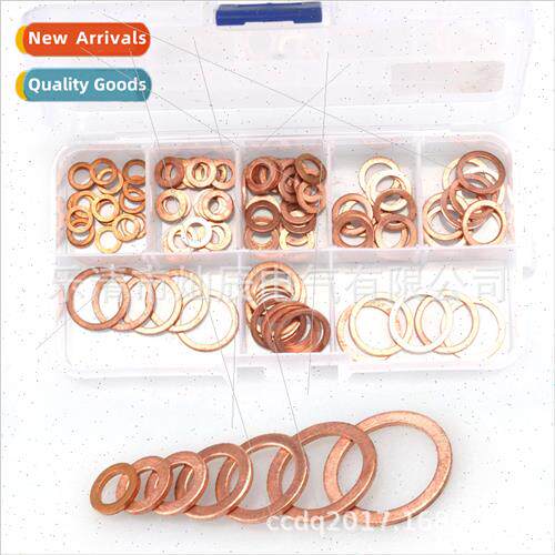 Purple Copper Oil Seal Gasket 100pcs Set Flat Washer Seal Co