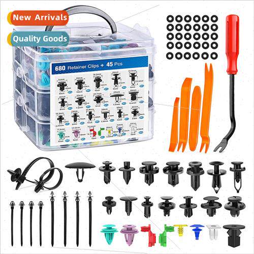 725PCS boxed snap universal car bumper screws repair rivets