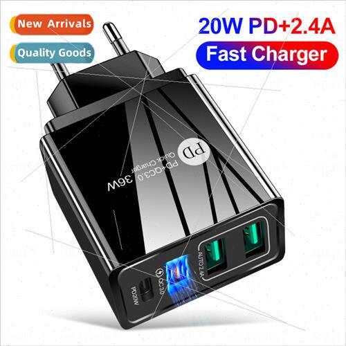 PD20W+2.4A 3USB 4A UK Standard Cell Phone Charger Multi-Port