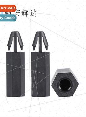 Black nylon airplane head Snap-on hexagonal studs Female iso
