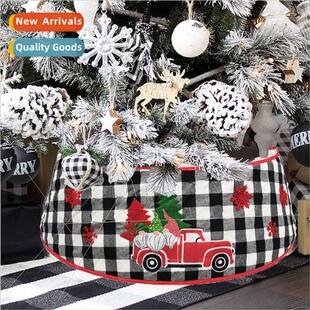 Skirt Nonwoven Black 2023 Plaid Tree Whe Skir Christmas