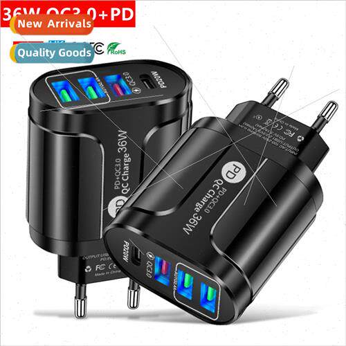 PD36W Cell Phone Fast Charger Type-c+3USB Multi-port Chargin