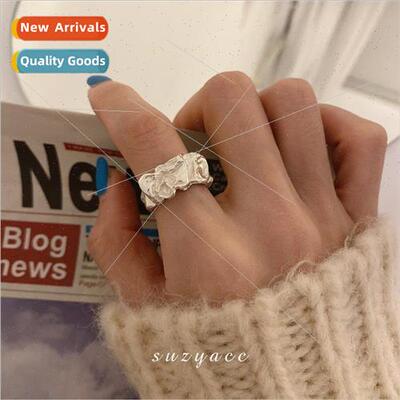 Alloy pleated index finger ring female niche premium opening
