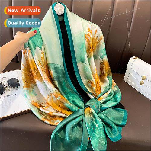 Lotus fashion simulation silk temperament silk scarf female