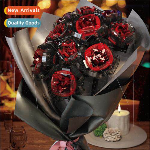 92009 Compatible  11 Forever Roses Building Block Bouquet Bi