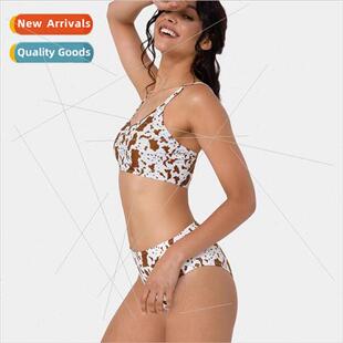 Beach Swimsu Sexy New Bikini Print Spl Cow 2022 Europe