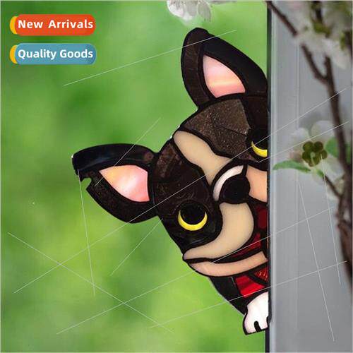Stained Glass Suncatcher French Bulldog Pendant