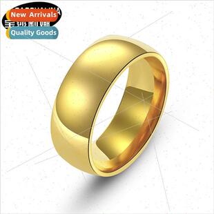 Bright plate ring tanium steel ring Korea simple stainless