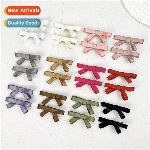 Korea  simple temperament bow hair clips sweet girl cute ver